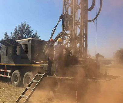CDC-350JK Mechanical top head drilling rig at Ethiopia